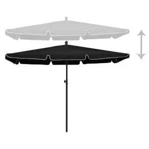 Berkfield Garden Parasol with Pole 210x140 cm Black