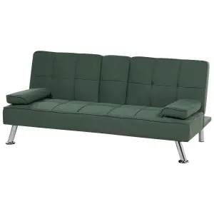 Beliani Modern Sofa Bed ROXEN Dark Green