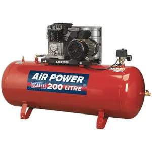 200 Litre Belt Drive Air Compressor with 3hp Motor and 1/2 Inch BSP Outlet