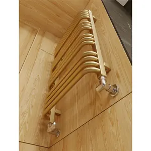 Alex Brass Heated Towel Rail 76cm H  x 50cm W x 12cm D