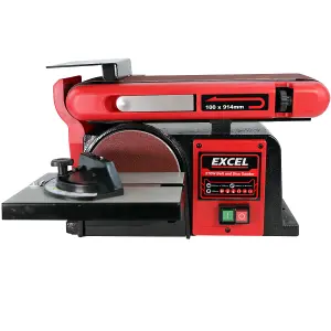 Excel 370W 4" Electric Bench Belt & Disc Sander Heavy Duty 240V