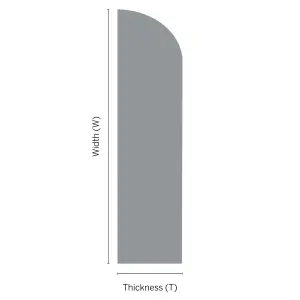 Metsä Wood Primed White MDF Rounded Skirting board (L)2400mm (W)94mm (T)14.5mm