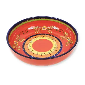 Classic Spanish Hand Painted Pattern Kitchen Dining Decor Large Bowl (Diam) 30cm Daisy Chain