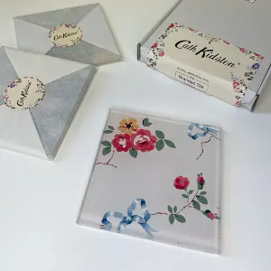 Cath Kidston Rose & Bows Glass Splashback SAMPLE (100x100mm)