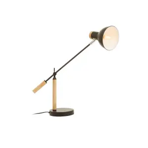 Interiors by Premier Matte Black Table Lamp, Easy to Assemble Bedside Table Light, Eco-friendly Lamp for Table Living Room