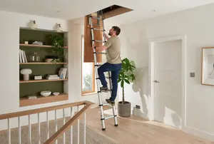 Werner Aluminium Telescopic Loft Ladder 2.6m