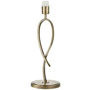 Eaves Luxury Table Lamp Light Brushed Brass Curved Modern Elegant Bulb Holder