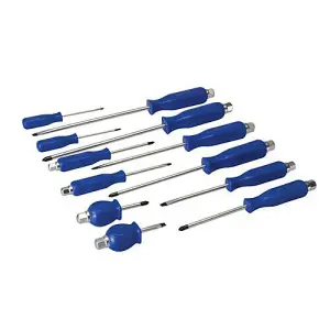 12pc Engineers Screwdriver Set 6 x Phillips & 6 x Slotted Steel Blades