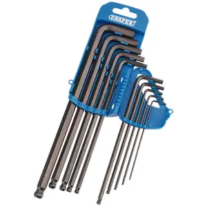 Draper Extra Long Metric Hex. and Ball End Hex. Key Set (10 Piece) 33719