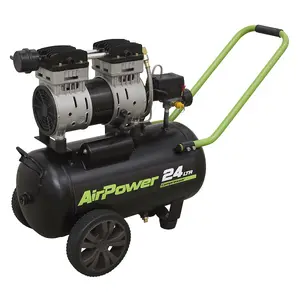 Sealey Low Noise Air Compressor 24L Direct Drive 1hp SAC2410S