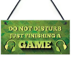 Novelty Gaming Sign For Dad Son Boys Bedroom Man Cave Wall Art Gamer Gift