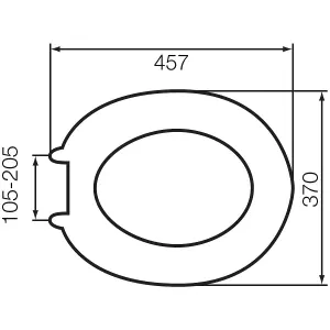 Euroshowers MDF White Ash Bottom Fix Toilet Seat