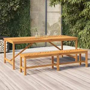 Berkfield Garden Dining Table 200x90x74 cm Solid Wood Acacia