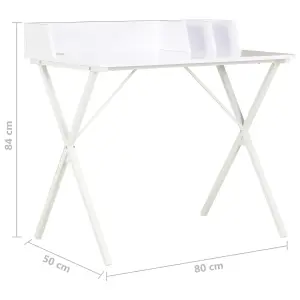 Berkfield Desk White 80x50x84 cm