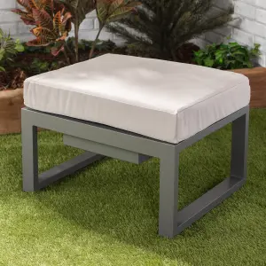 Alfresia Grey Garden Coffee Table & Stool with Ice Bucket