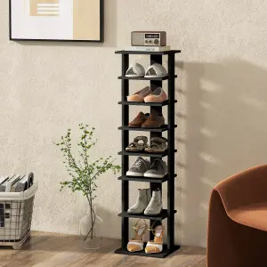 Costway 7-Tier Shoe Rack Hallway Shoe Storage Organizer Stand Bathroom Dispaly Shelf