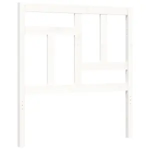 Berkfield Bed Frame with Headboard White 90x200 cm Solid Wood