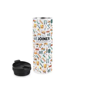 Joiner Carpenter Travel Mug - Novelty Trades Gift Stainless Steel Vacuum-Sealed Double-Walled Hot/Cold Drinks Travel Flask