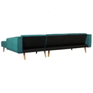 Corner Sofa VADSO Emerald Green Velvet Left Hand