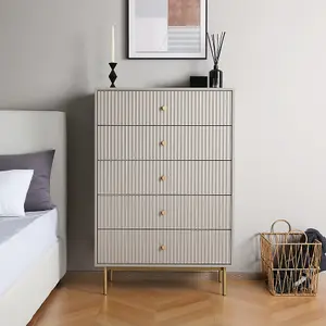 Devon - Large Chest of Drawers - Grey