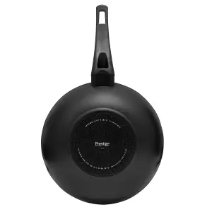 Prestige Thermo Smart Black Round Aluminium Induction Hob Suitable Diamond Infused Non-Stick Stir-Fry Pan 28cm