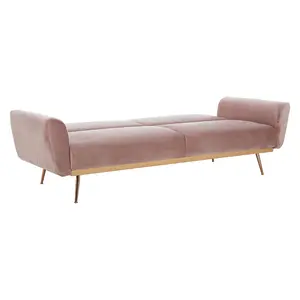 Interiors by Premier Hatton Pink Velvet Sofa Bed