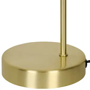 GoodHome Ghlin Satin Brass effect Table lamp