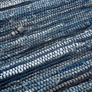 Chindi Handwoven Denim Recycled Rag Rug - 120 x 180cm