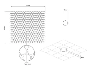 Mosaic sheet in ceramic on net 317mm x 293mm - Snowballs