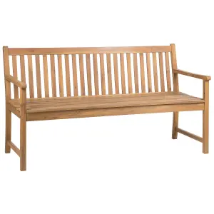 Garden Bench VIVARA Certified Acacia Wood Light Wood