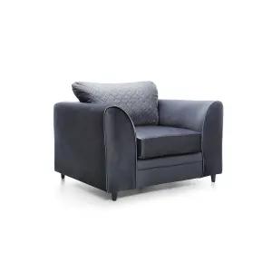 Chicago Velvet Armchair in Dark Grey