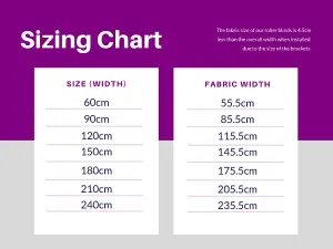 Furnished Made to Measure Blackout Roller Blinds with Square Eyelets and Metal Fittings - Aubergine Blue (W)240cm (L)165cm