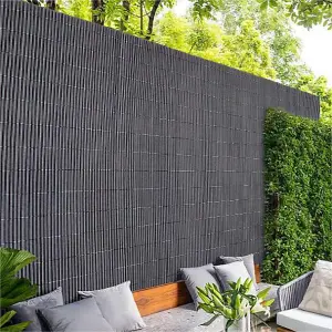 W 180cm x L 300cm L Dark Grey Privacy Screen Panel for Garden Sunshade