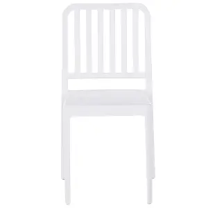 Set of 2 Garden Chairs SERSALE Synthetic Material White