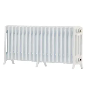 Arroll Edwardian Cast aluminium White 19 Column Radiator, (W)1142mm x (H)450mm