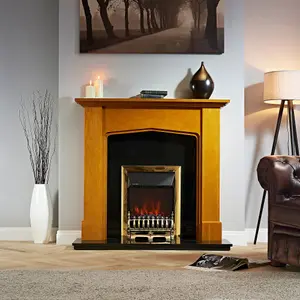 Focal Point Blenheim 2kW Brass effect Electric Fire