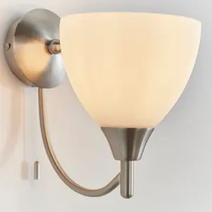 Whitestown Steel Armed Sconce Satin Chrome