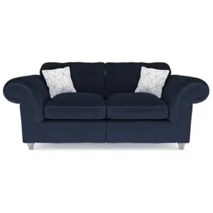 Windsor Midnight 3 Seater & 2 Seater Sofas - Silver Feet