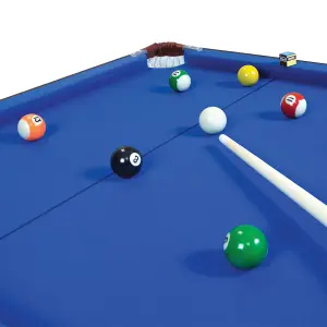 4ft 6in Blue Pool Games Table Including Balls & 2 Cues