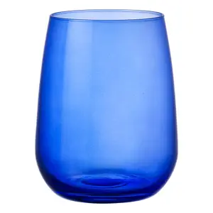 Restaurant Glass Tumblers - 430ml - Blue - Pack of 12