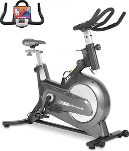 JLL IC200 PRO Indoor Cycling Exercise Bike For Home, Direct Belt Driven, Advanced Flywheel, Magnetic Resistance, 3-Piece Crank, 5 Readout Monitor,