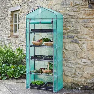 5 Tier Garden Greenhouse with Roll Up Door