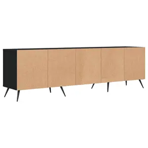 Berkfield TV Cabinet Black 150x30x44.5 cm Engineered Wood