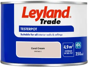 Leyland Trade Vinyl Matt Walls & Ceilings Emulsion Paint Coral Cream (PPG1062-2) 350ml Tester