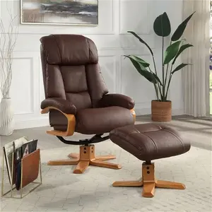 Nice Luxury Real Leather Swivel Recliner Chair