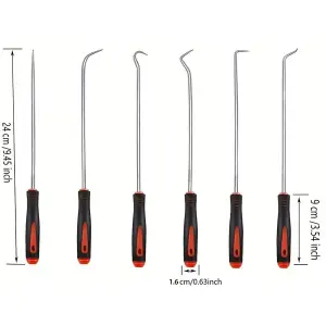 Autojack Long Reach Precision Hook & Pick Tool Set 6 Pieces