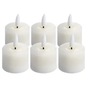 Luxe Collection Natural Glow Led Tealight Candles (Pack Of 6) Cream (One Size)