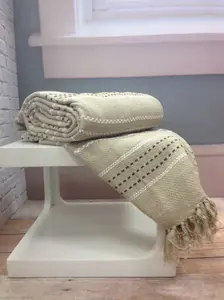 Stitch Stripe Woven Cotton Throw