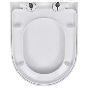 Toilet Seats with Soft Close Lids 2 pcs Plastic White