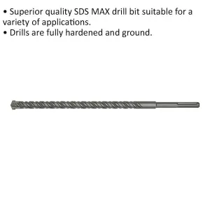 Premium 28 x 570mm SDS Max Drill Bit for Masonry - Heavy Duty Performance